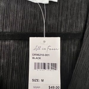 NWT black dress, midi length size M